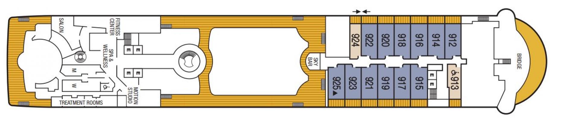 Cubierta 9 Seabourn Odyssey