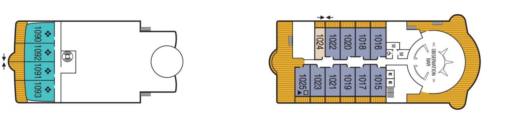 Cubierta 10 Seabourn Quest