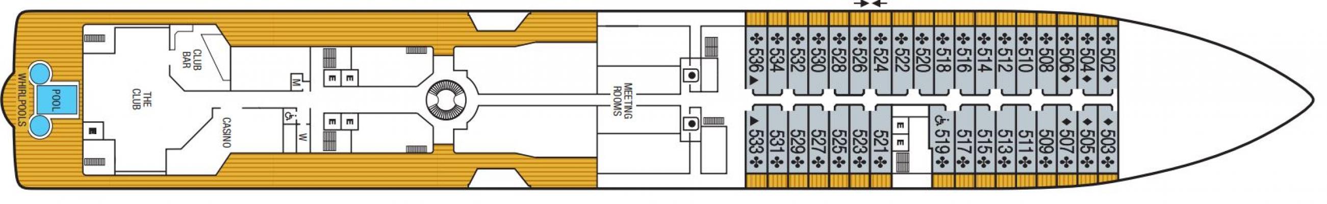 Cubierta 5 Seabourn Quest