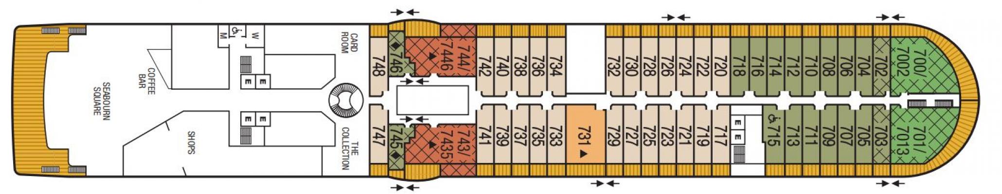 Cubierta 7 Seabourn Quest