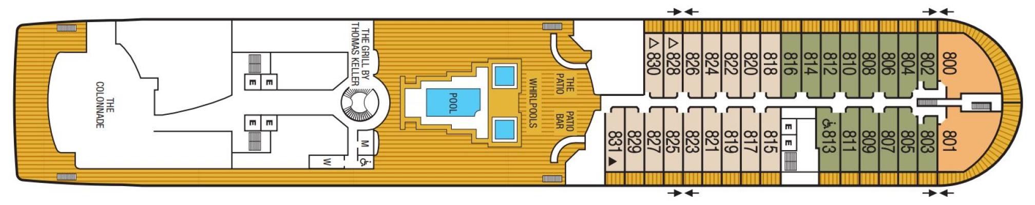 Cubierta 8 Seabourn Quest