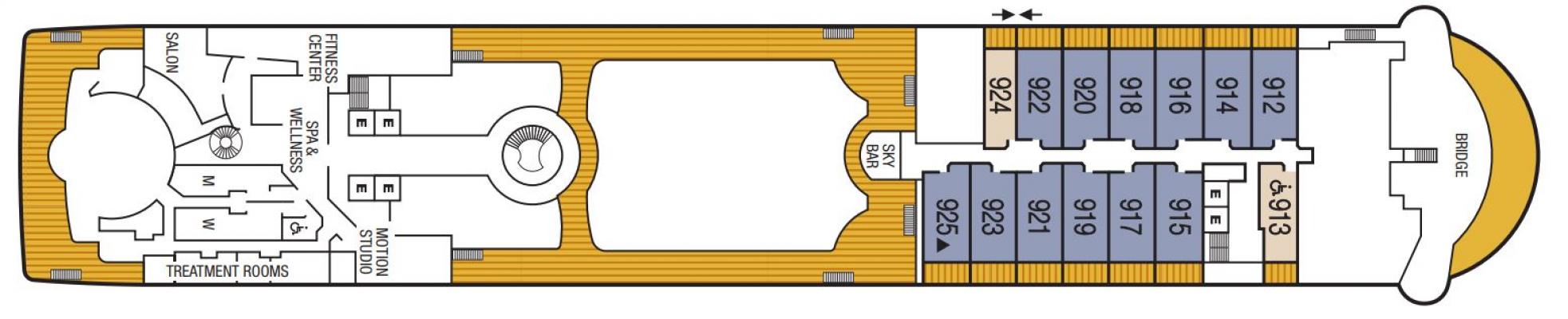 Cubierta 9 Seabourn Quest