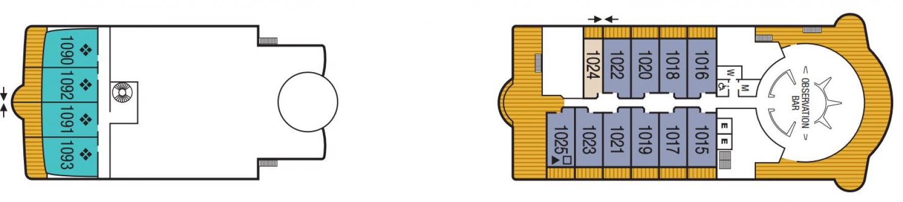 Cubierta 10 Seabourn Sojourn