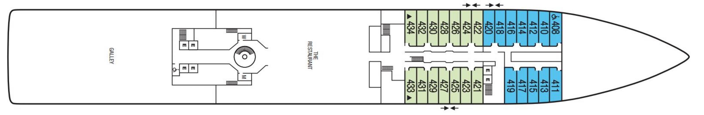 Cubierta 4 Seabourn Sojourn