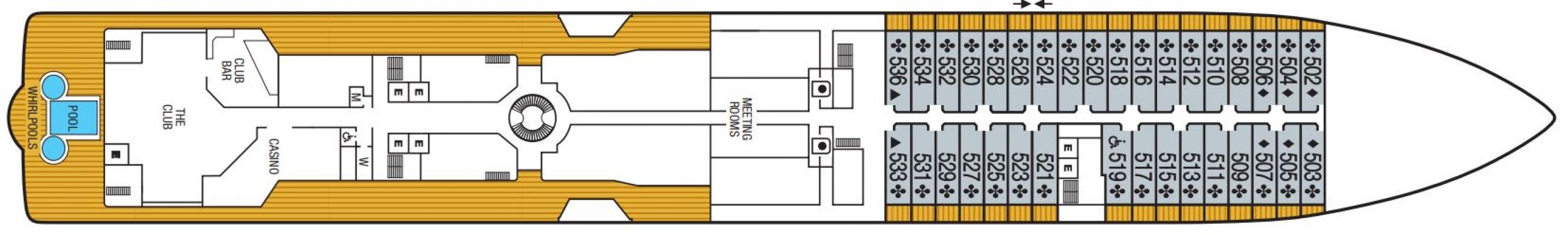 Cubierta 5 Seabourn Sojourn