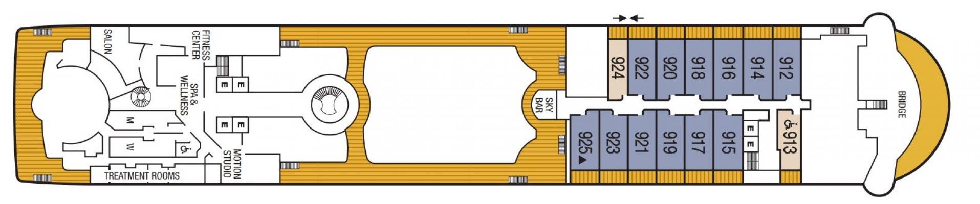 Cubierta 9 Seabourn Sojourn