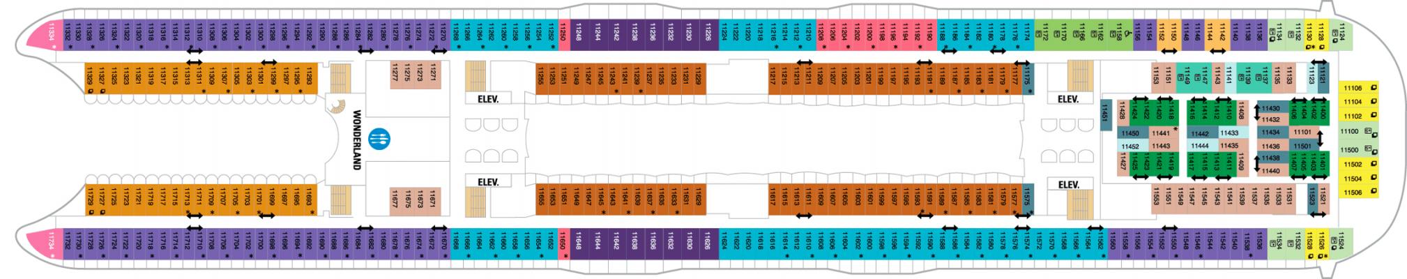Cubierta Deck 11 Utopia of the Seas