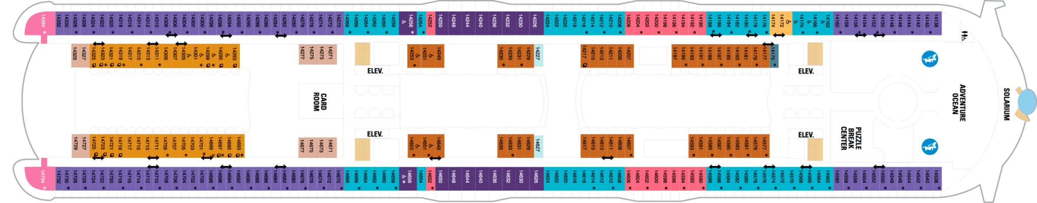 Cubierta Deck 14 Utopia of the Seas