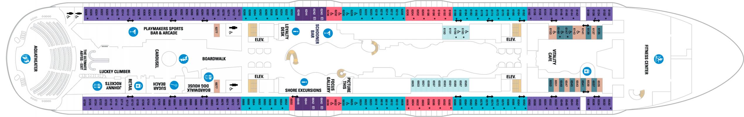 Cubierta Deck 6 Utopia of the Seas