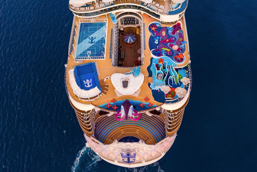 Aérea popa Wonder of the Seas