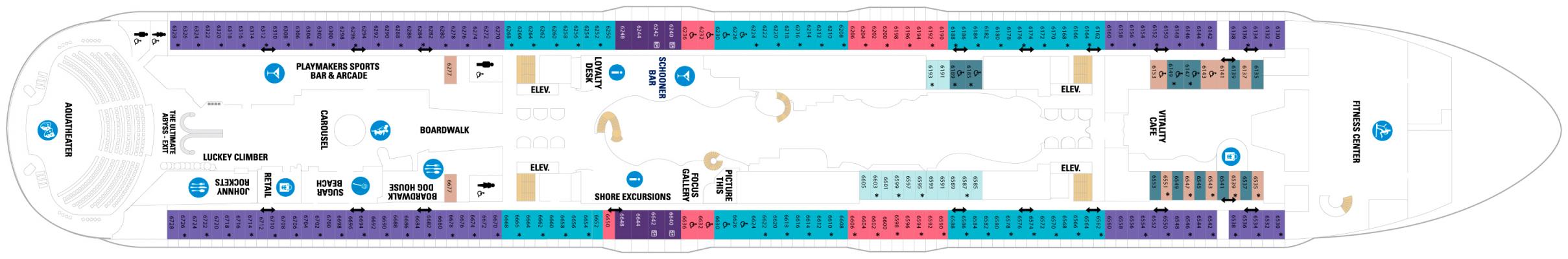 Cubierta Deck 6 Wonder of the Seas