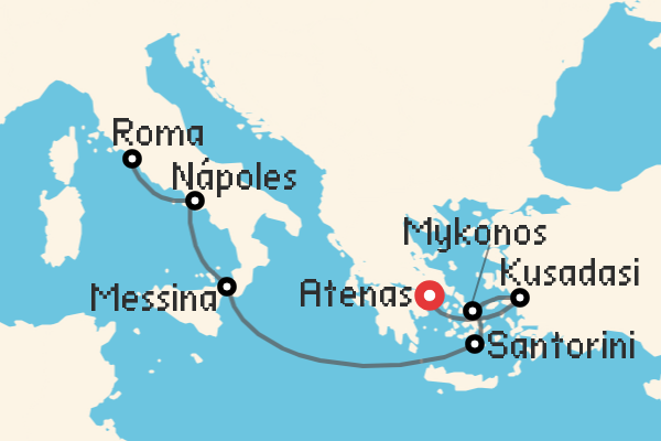 Itinerario del Crucero Islas Griegas desde Atenas - El Pireo Royal Caribbean