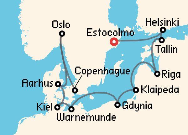 Itinerario del Crucero Báltico y Norte de Europa desde Estocolmo Norwegian Cruise Line