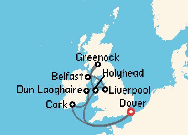 Itinerario del Crucero Báltico y Norte de Europa desde Dover - Inglaterra Carnival Cruise Lines