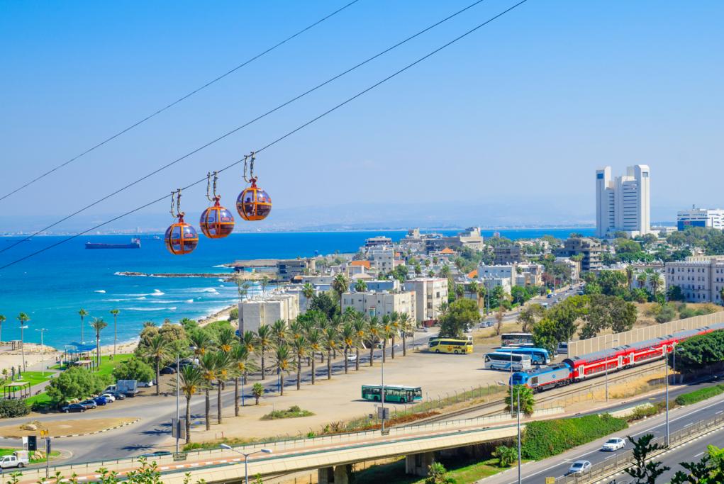 Teleférico transparente - Haifa