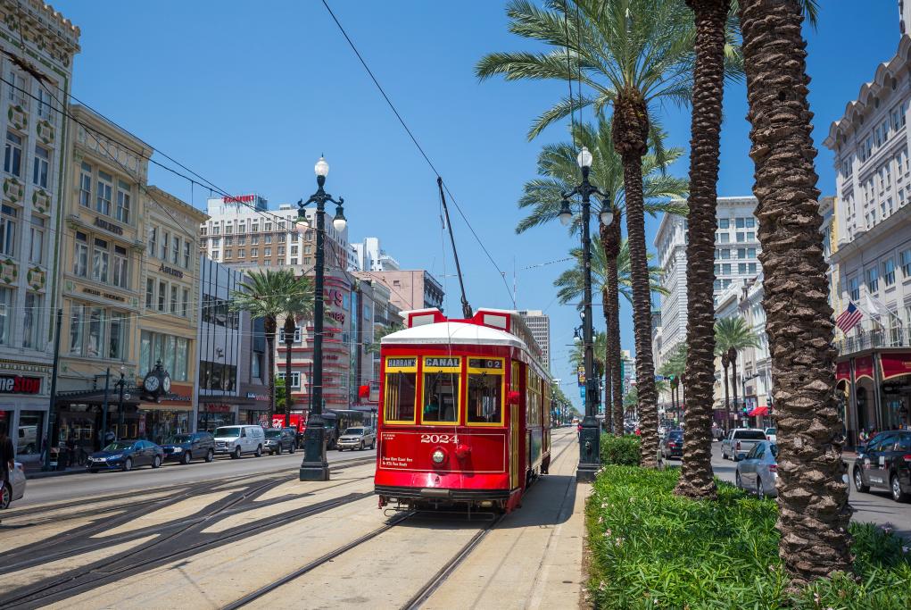 Paseo en tranvía o street cars - Nueva Orleans
